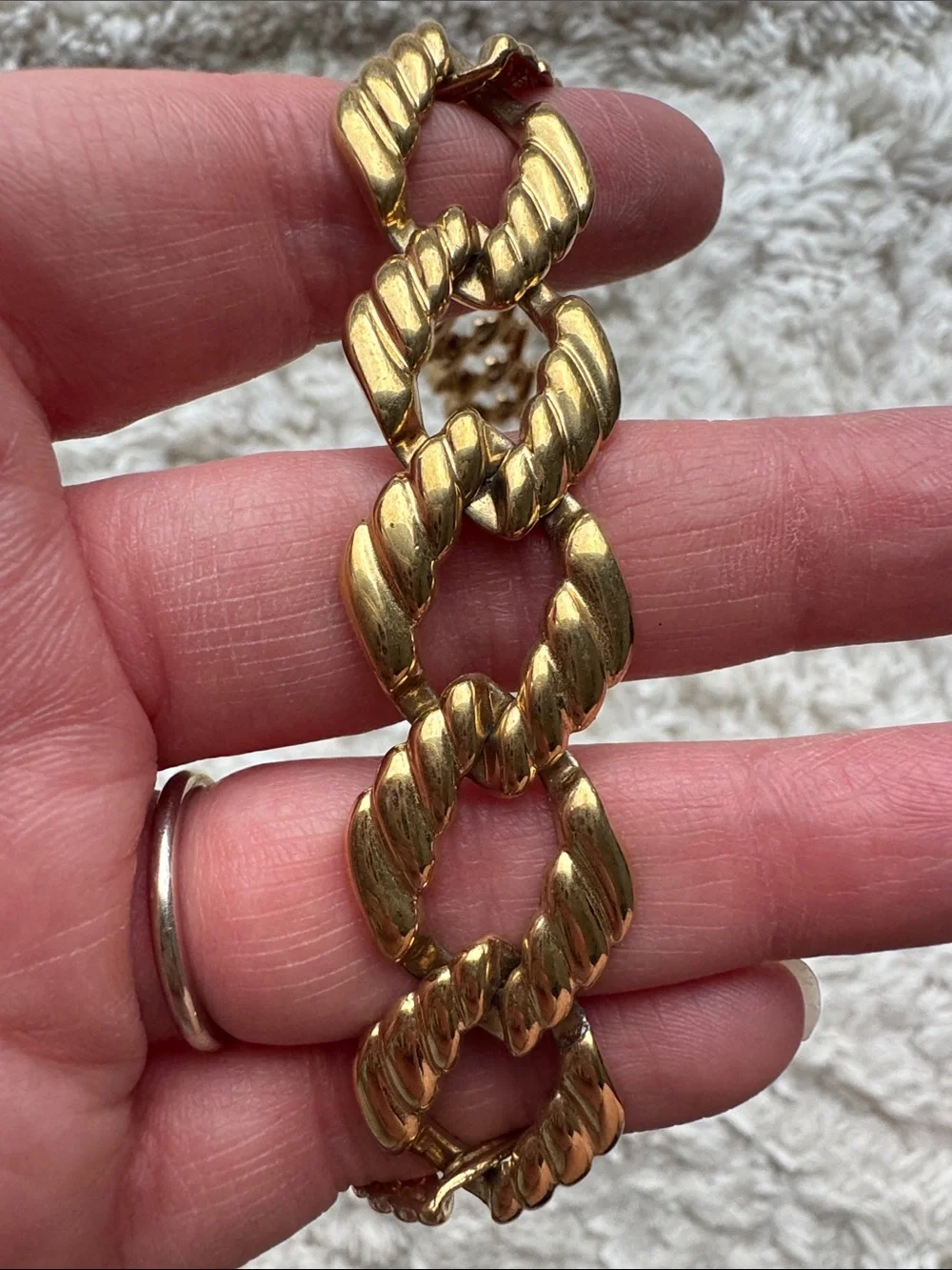 Vintage Napier Chunky Gold Necklace